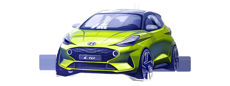Hyundai Motor veröffentlicht erste Designskizze des neuen i10
