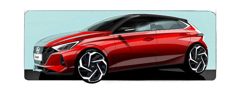 Erste Skizzen enthüllen Design des neuen Hyundai i20
